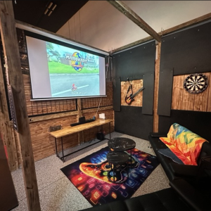 We now have a game pod at Thrashin' Axes Frisco